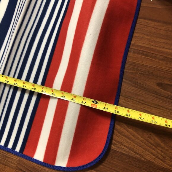 DSW‎ Blanket Red White Blue Stripes Beach Picnic Throw Yoga Mat C - Picture 4 of 8